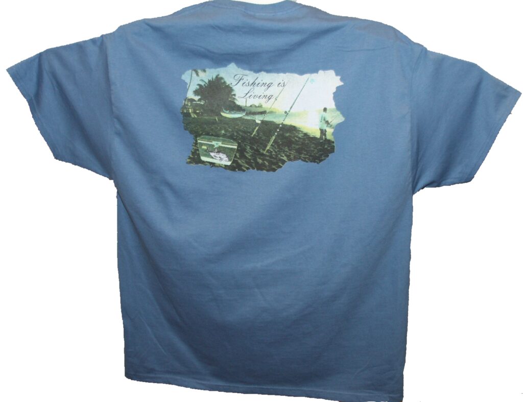 Fishing is Living (Stone washed blue) (No Pocket)